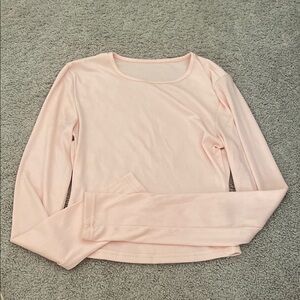 Light Pink Long Sleeve Ribbed Top